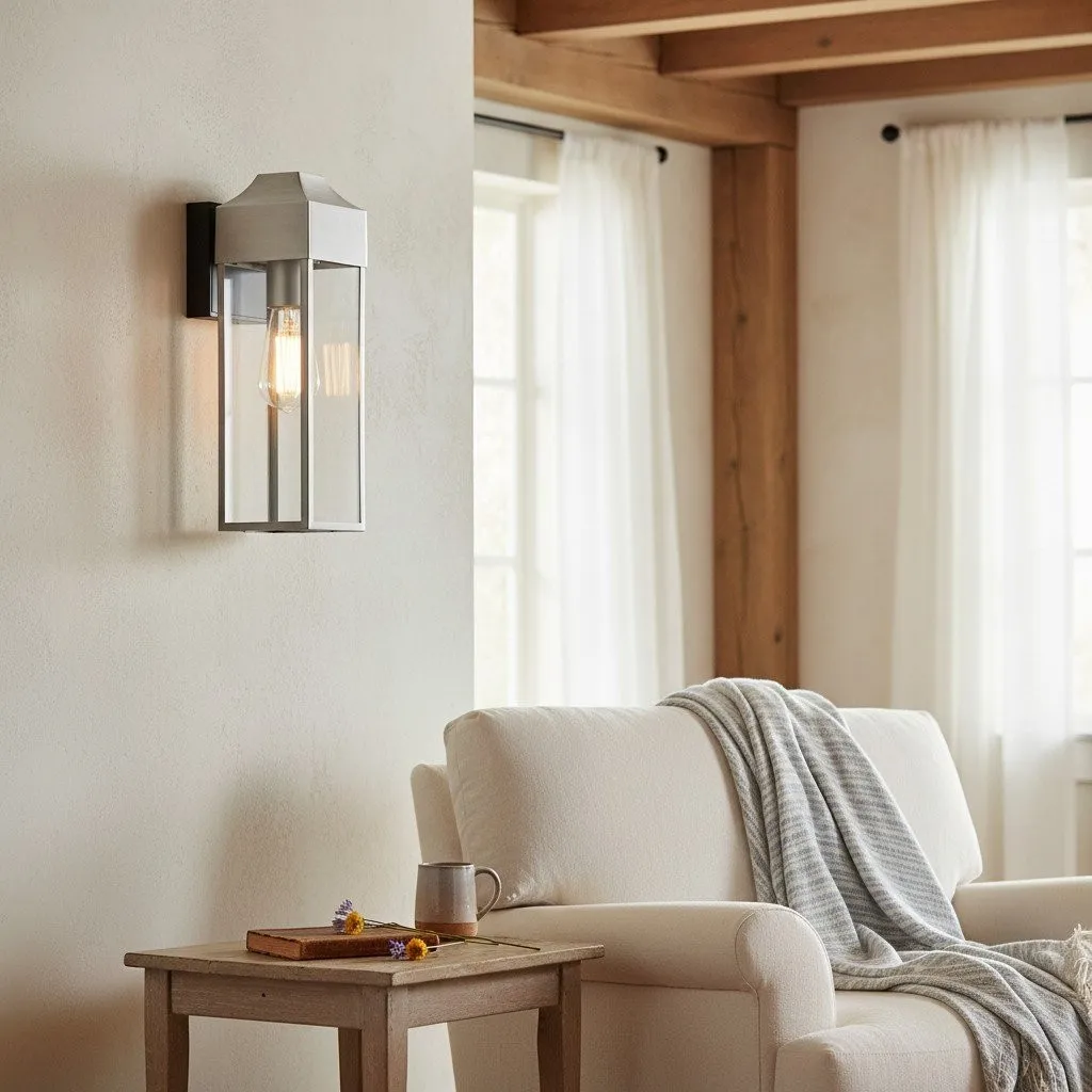 Georgon Exterior Wall Lantern Light - Clear Glass Shade, Classic Architectural Style for Outdoor Spaces KL1960
