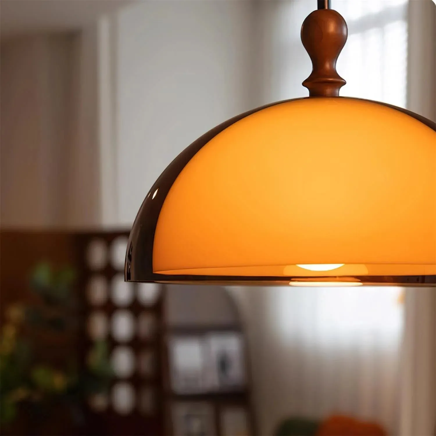 Afterglow Acrylic Dome Pendant Light - Medieval Pendant Lamp for Dining Rooms and Entryways KL2052