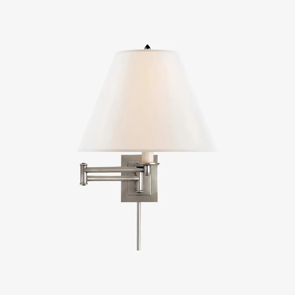 Arcuma Swing Arm Metal Wall Lamp - Retro Rotating Sconce for Bedside Reading KL2067