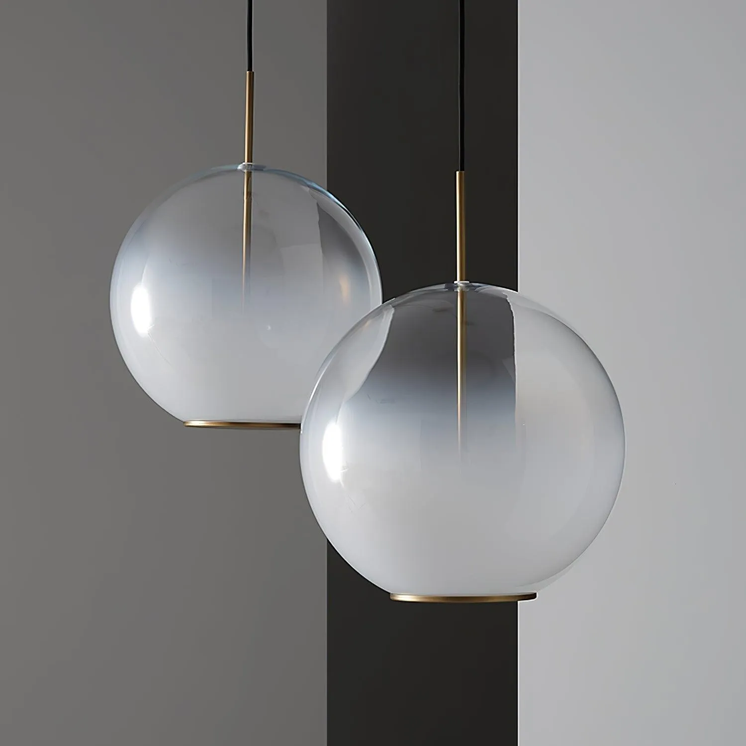 Simple Sphere Drop Gradient Glass Pendant Light KL691