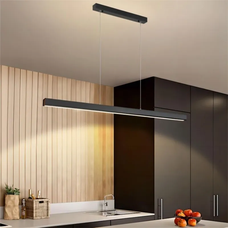 Industrial Metal LED Horizontal Linear Chandelier KL107