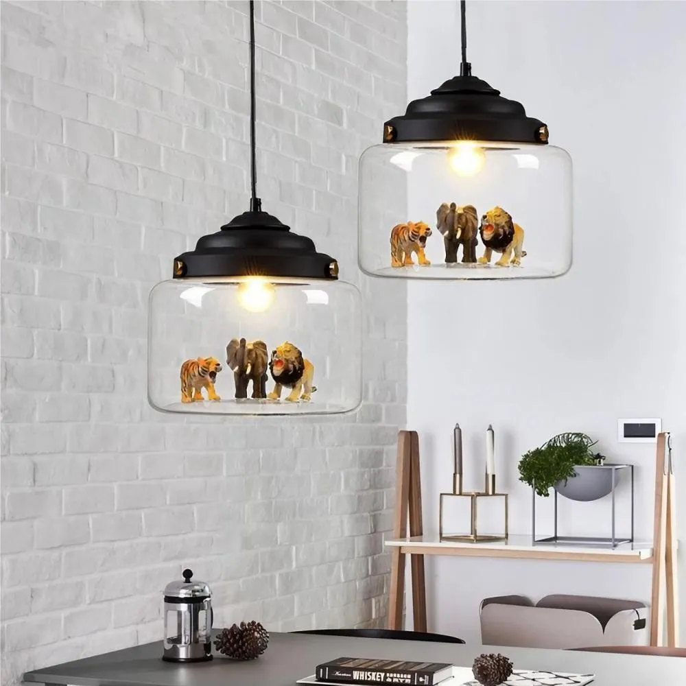 Decorative Little Zoo Glass Pendant Lamp KL05
