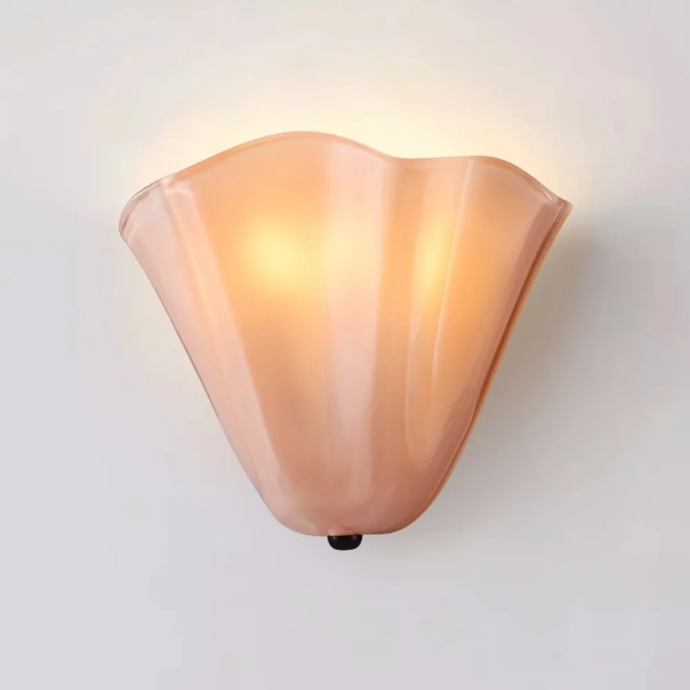 Vera Glass Wall Lamp - Vintage Accent Sconce for Bedroom and Living Space KL881
