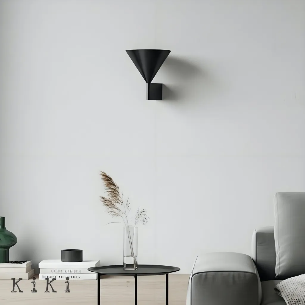Minimalist Metal Conical Wall Lamp - Modern Cone Sconce for Interior Spaces KL2327