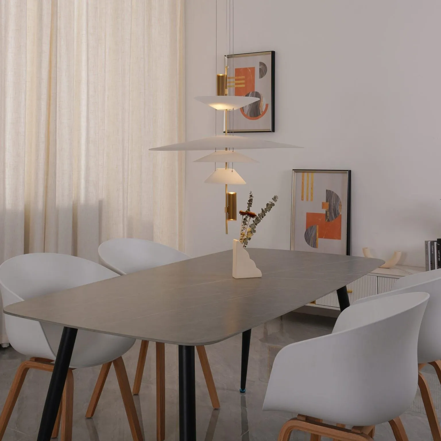 Flamingo Layered Pendant Light - Elegant Modern Lighting for Lounge and Hall