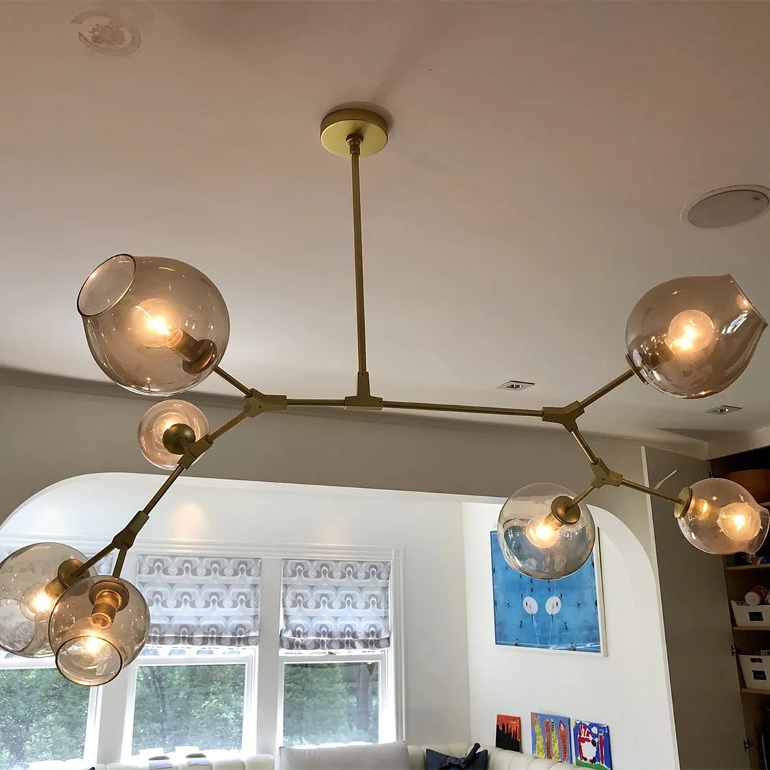 Branching bubble chandelier