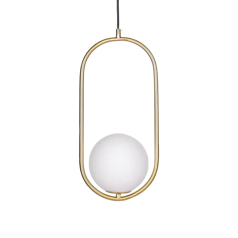 Mila Elegant Sphere Pendant Lamp - Glass Ball Pendant Light for Kitchen or Dining Room