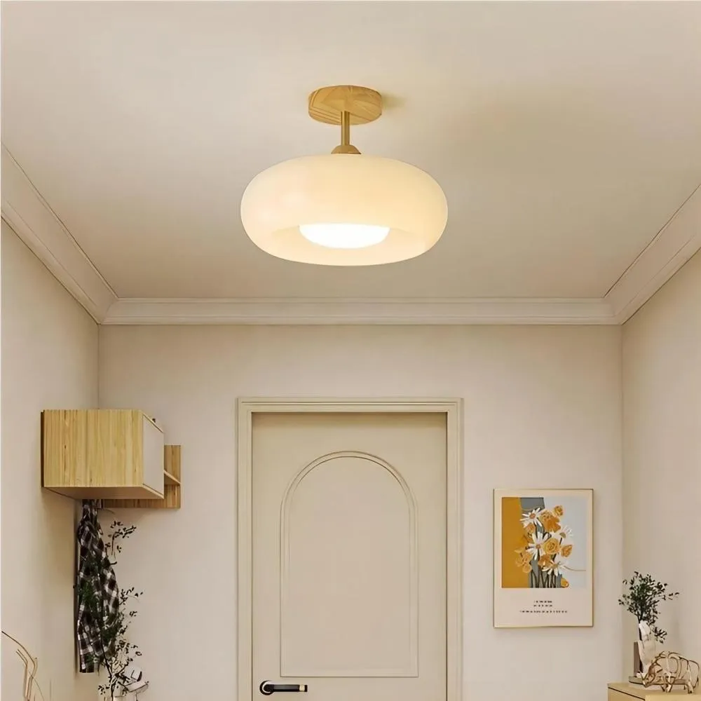 Vintage Bauhaus Style Glass Ceiling Light KL36