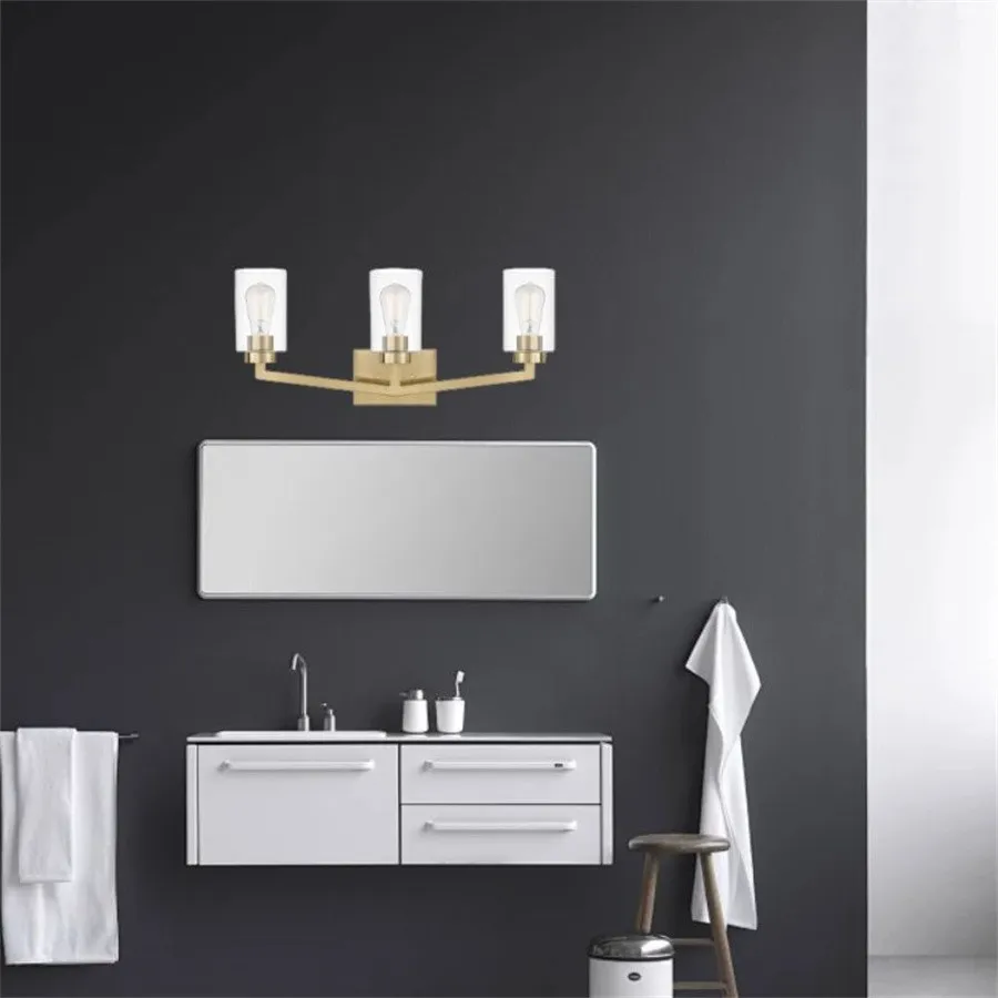 Industrial Cylindrical Brass Wall Lamp For Bathroom KL77