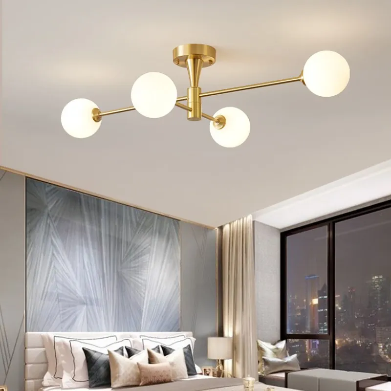 Golden And White Hanging Lamp