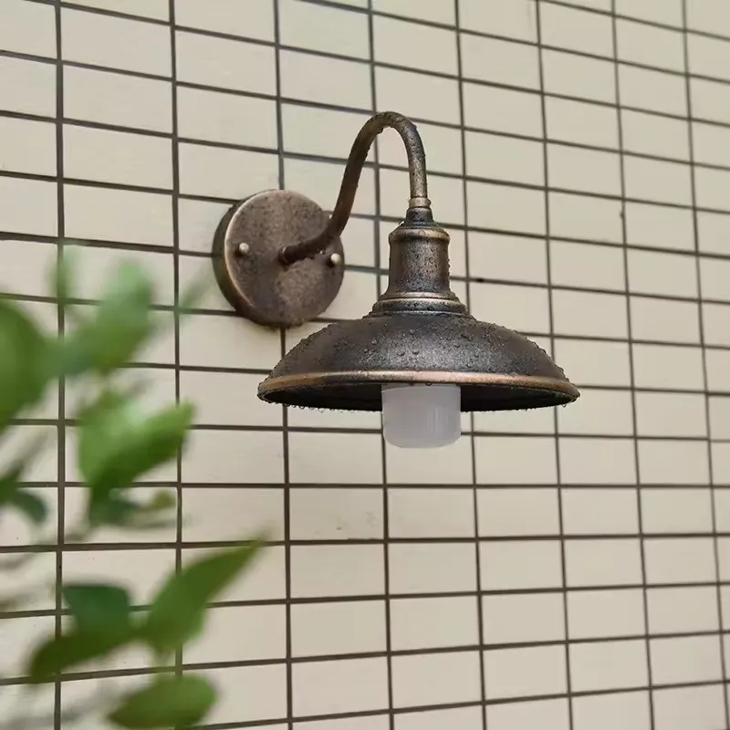 Retro Industrial Bowl Shaped Outdoor Waterproof Wall Light KL810