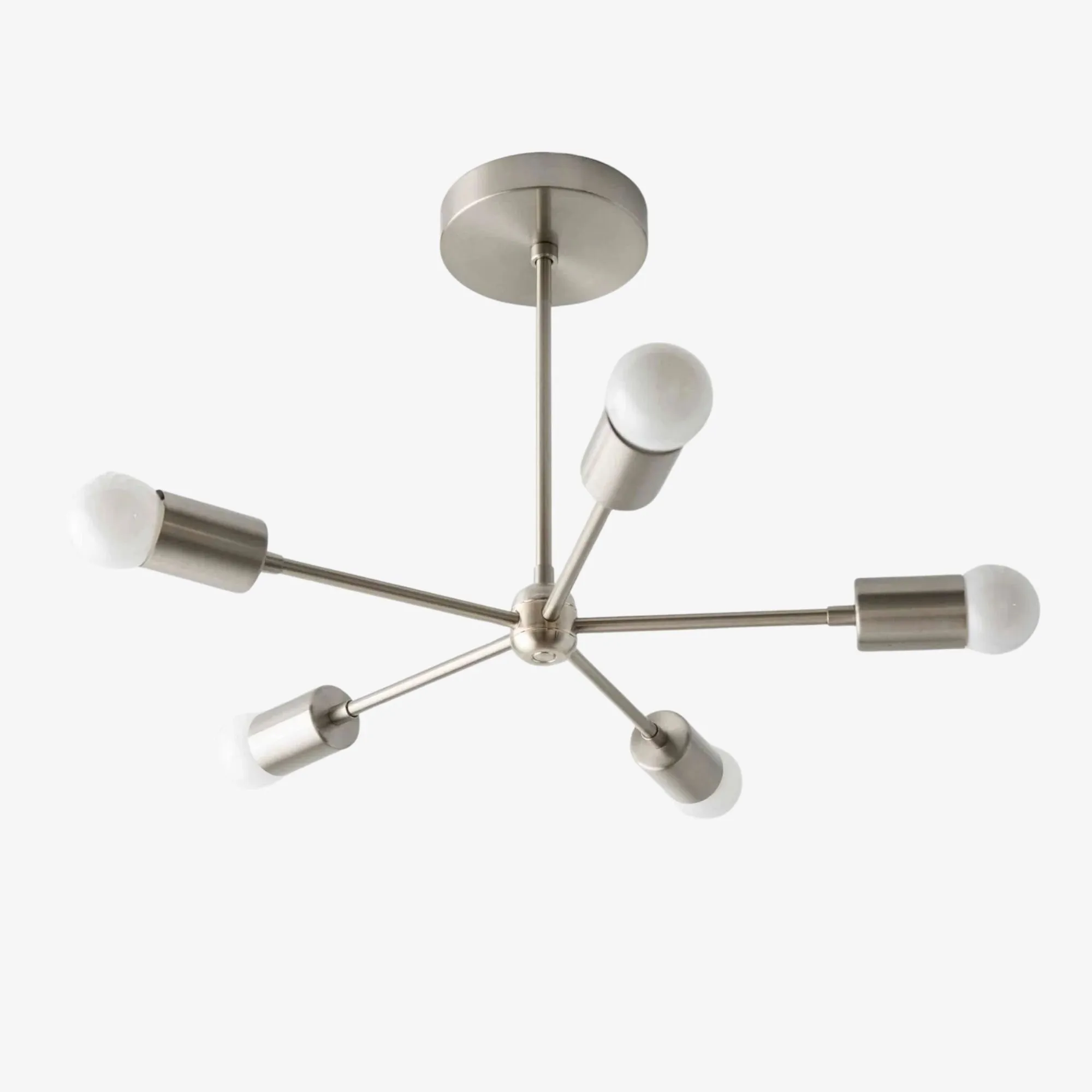 Mobilux Line Mid Century Gold Sputnik Chandelier - Geometric Brass Fixture KL1418