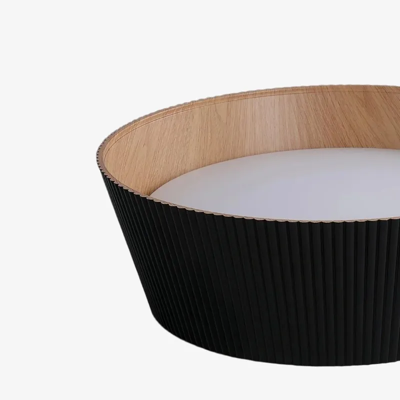 Ribravo Modern Ribbed Textured Shade Ceiling Lamp - Modern Minimalist Lamp for Living Room KL2309