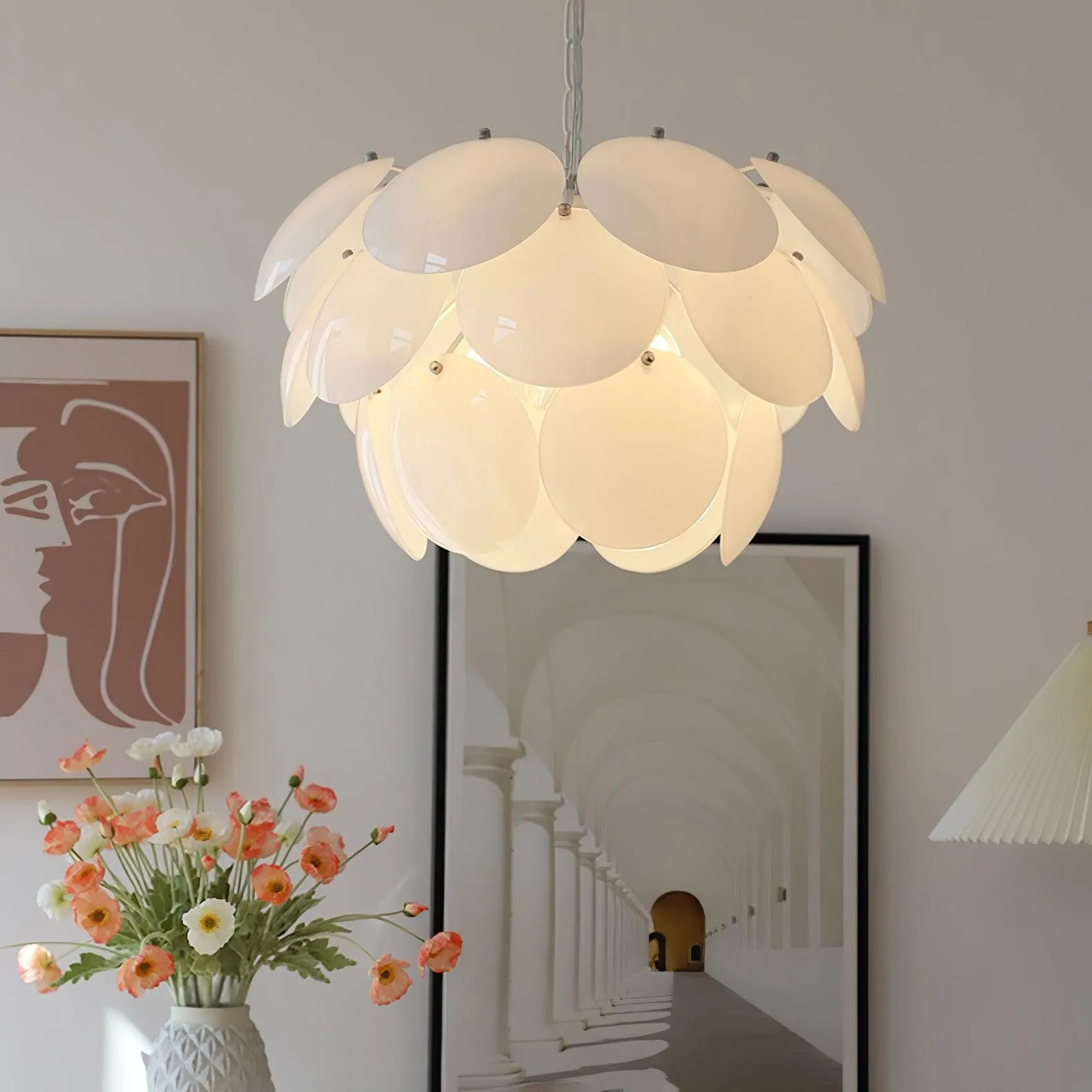 Luxury Fashion Luminous Petal Glass Chandelier KL472