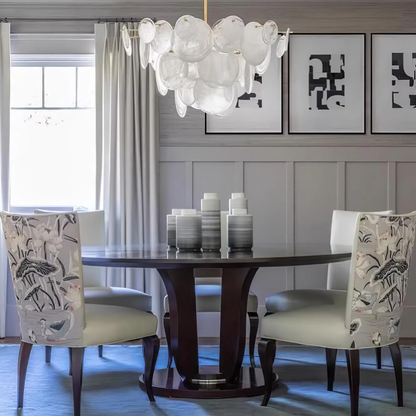 Brass Discs Cascading Chandelier KL260