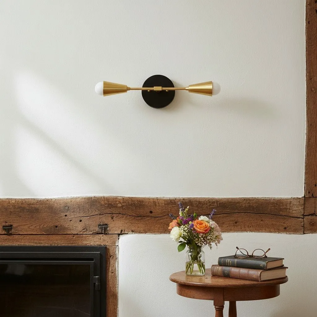 Mobilux Line Minimalist Vanity Light Fixture - Mid Century Bathroom Sconce KL1407