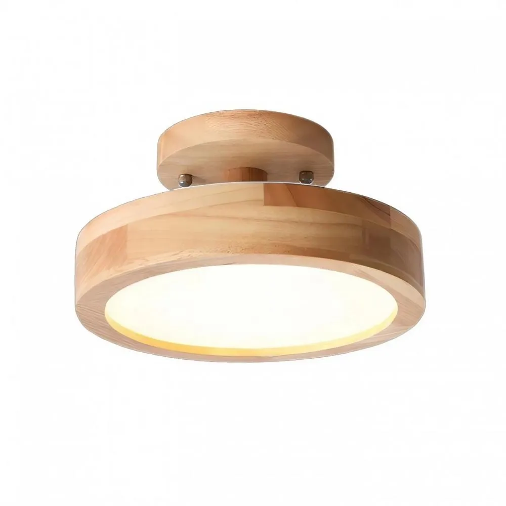 Scandinavian Design Round Wooden Ceiling Light KL37