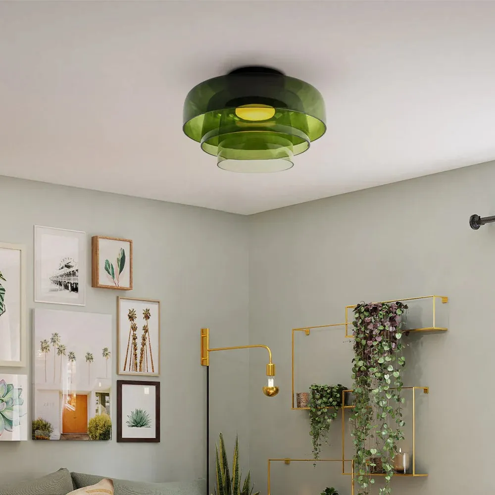 Celestial Morandi Layered Glass Ceiling Light - Scandinavian Ceiling Lamp For Living Room KL2146