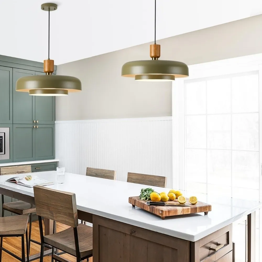 Natural Circle Modern Wooden Pendant Light KL1101