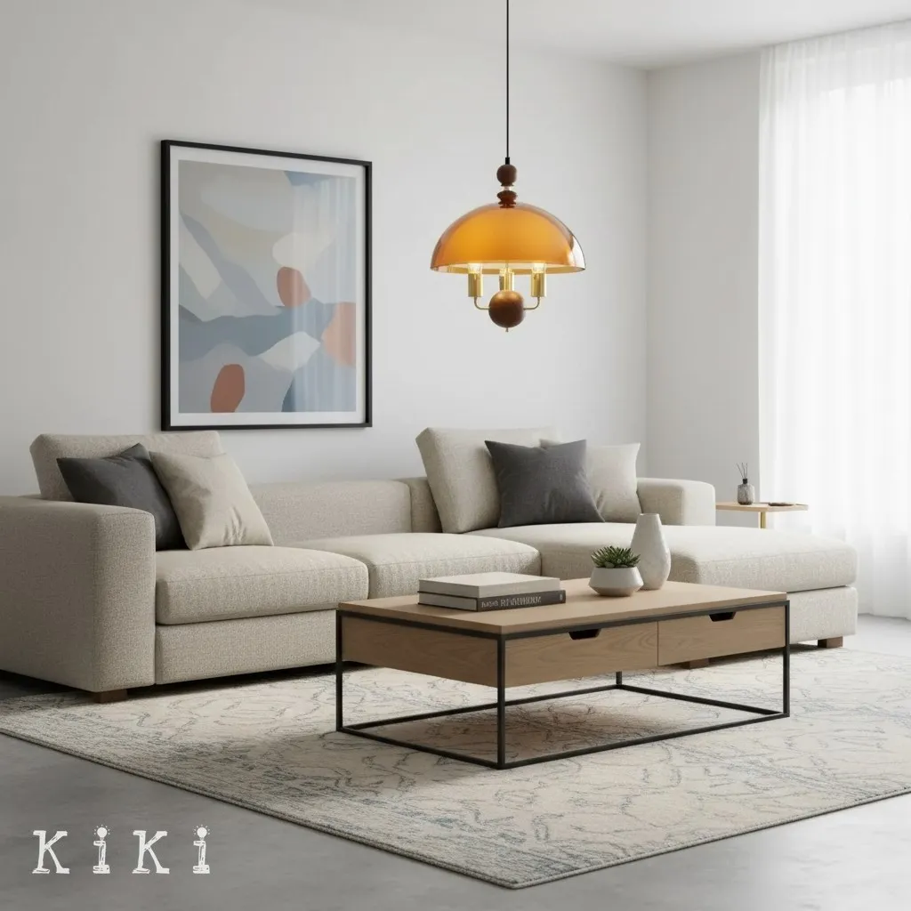 Afterglow Acrylic Dome Pendant Light - Medieval Pendant Lamp for Dining Rooms and Entryways KL2052