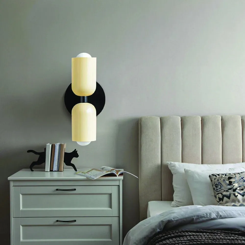 Metal Up Down Wall Sconce - Contemporary Colorful Wall Light for Hallway and Office