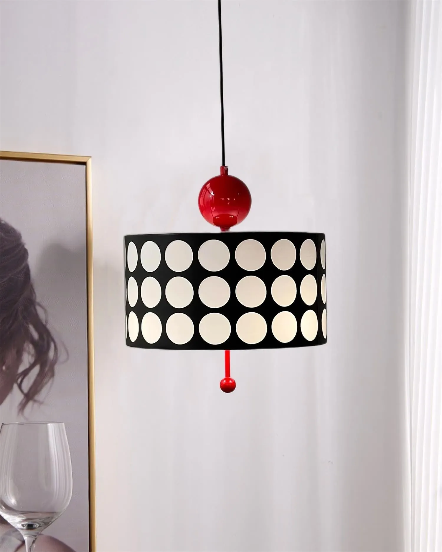 Graphic Checkered Pendant Light - Retro Chic Style for Dining Room and Kitchen Island KL341