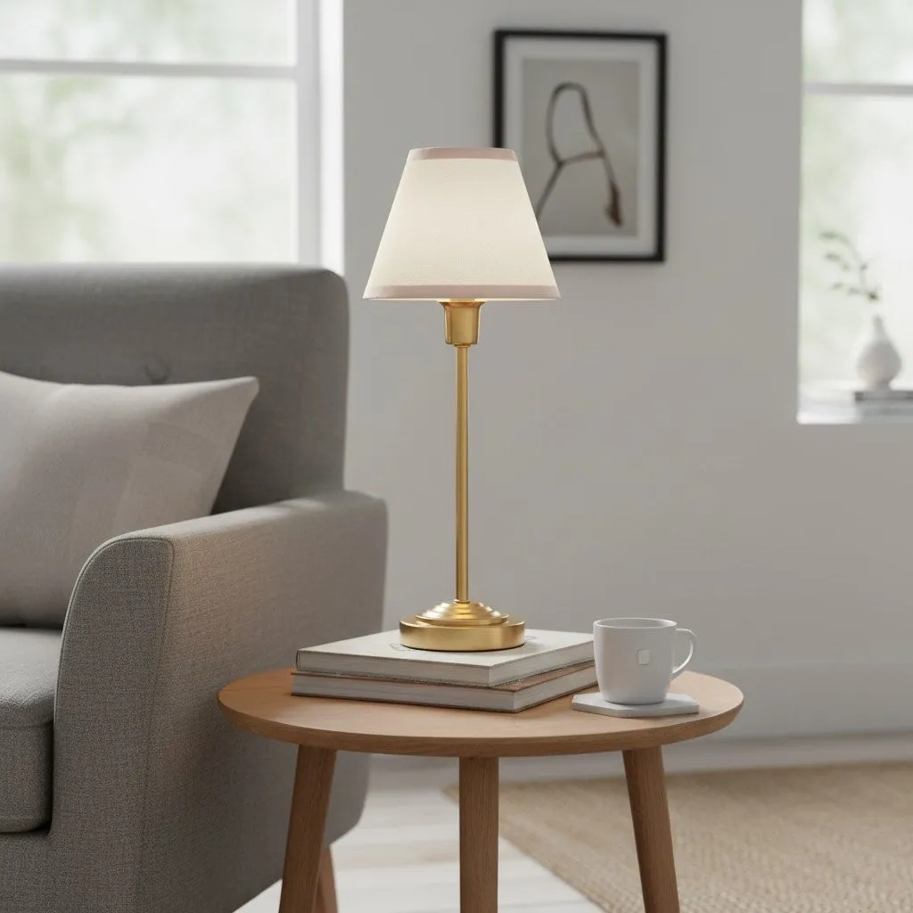 Bronzuno Textured Fabric Desk Lamp - Modern Metal Base Lighting for Offices or Lounges KL1878