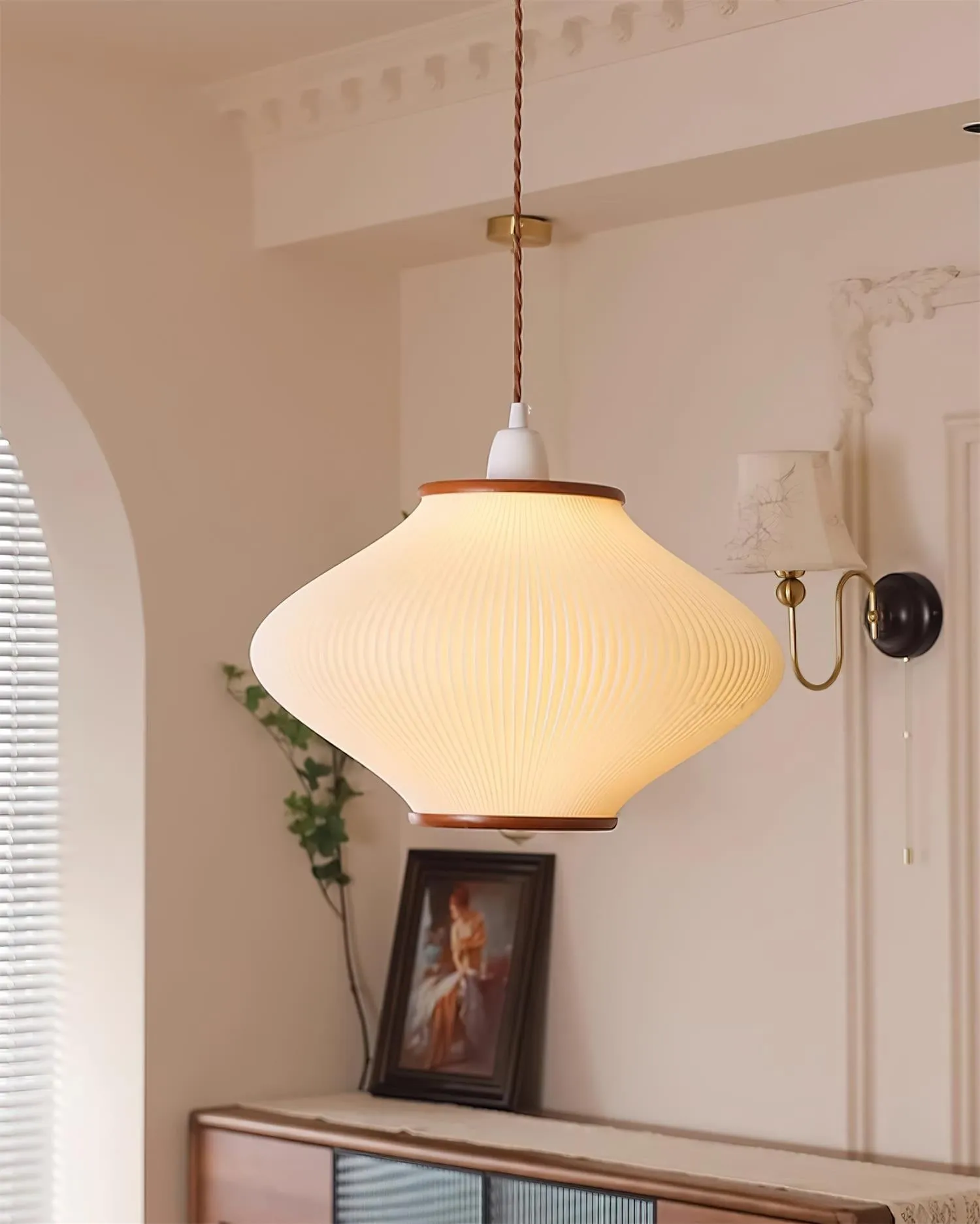 French Style Pine Bell Pendant Lamp KL479