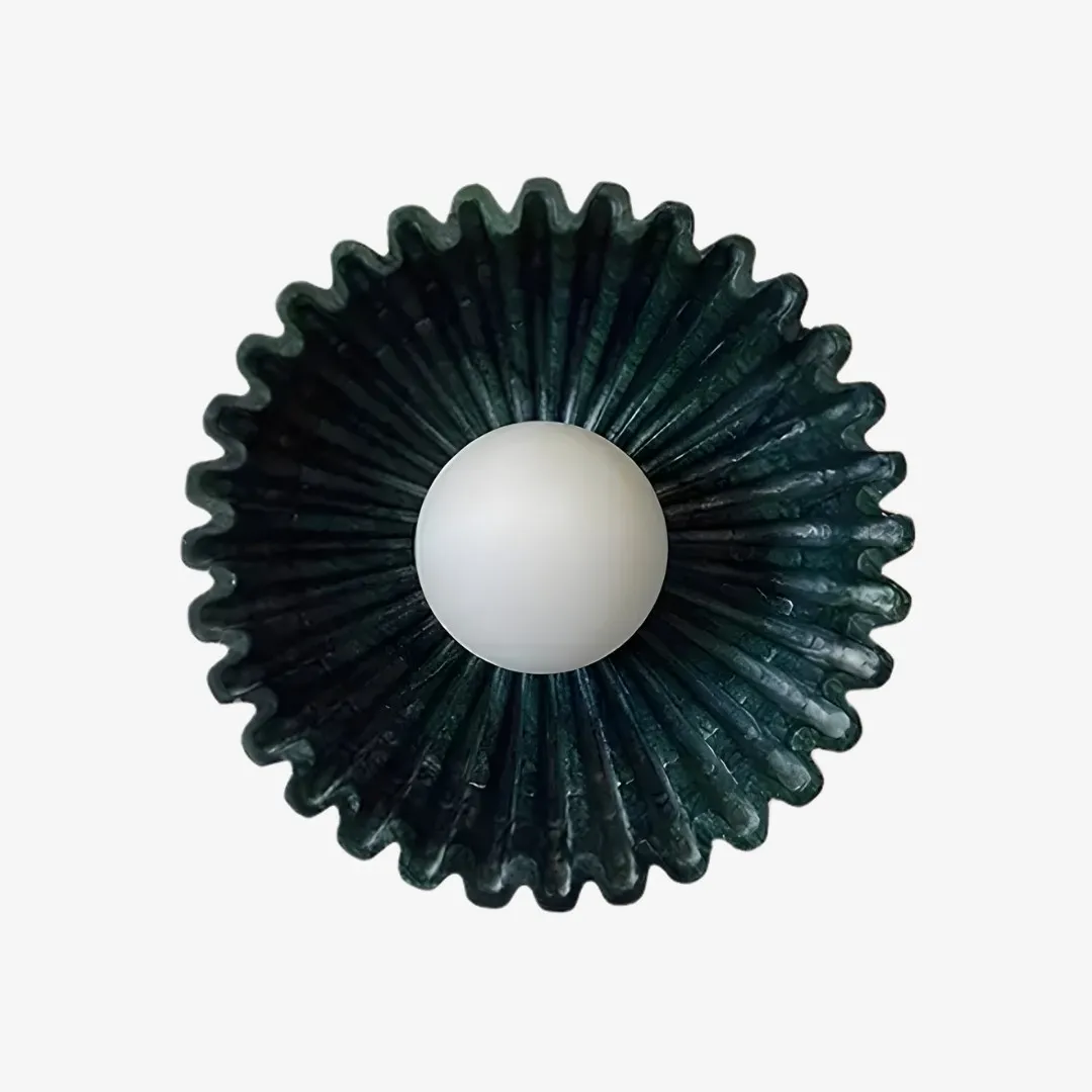 Sculptural Ceramic Wall Sconce – Opal Globe Sconce with Ceramic Finish KL246