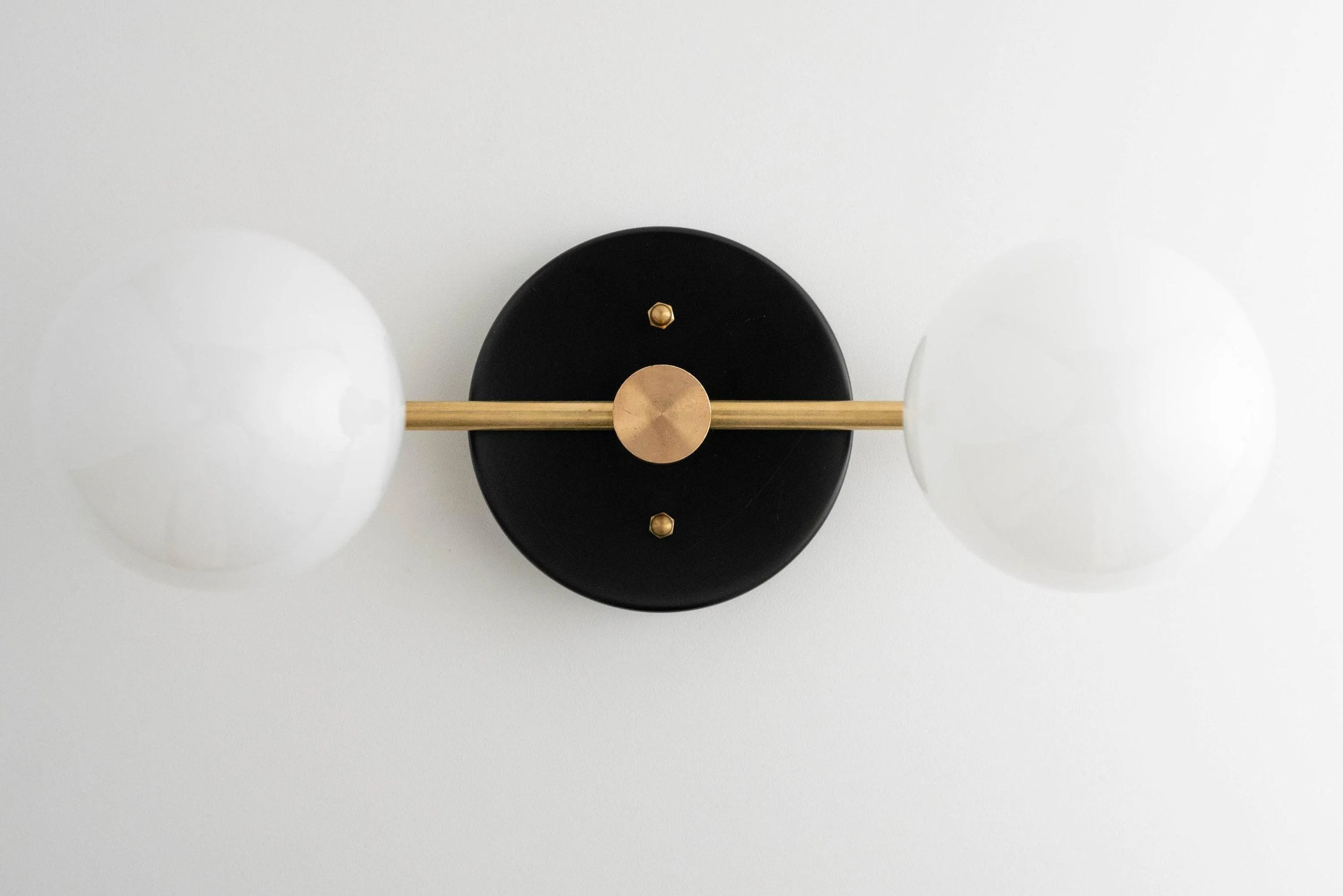 Glorica Glass Vanity Light - Modern Brass Wall Sconce for Bathroom Style KL1422