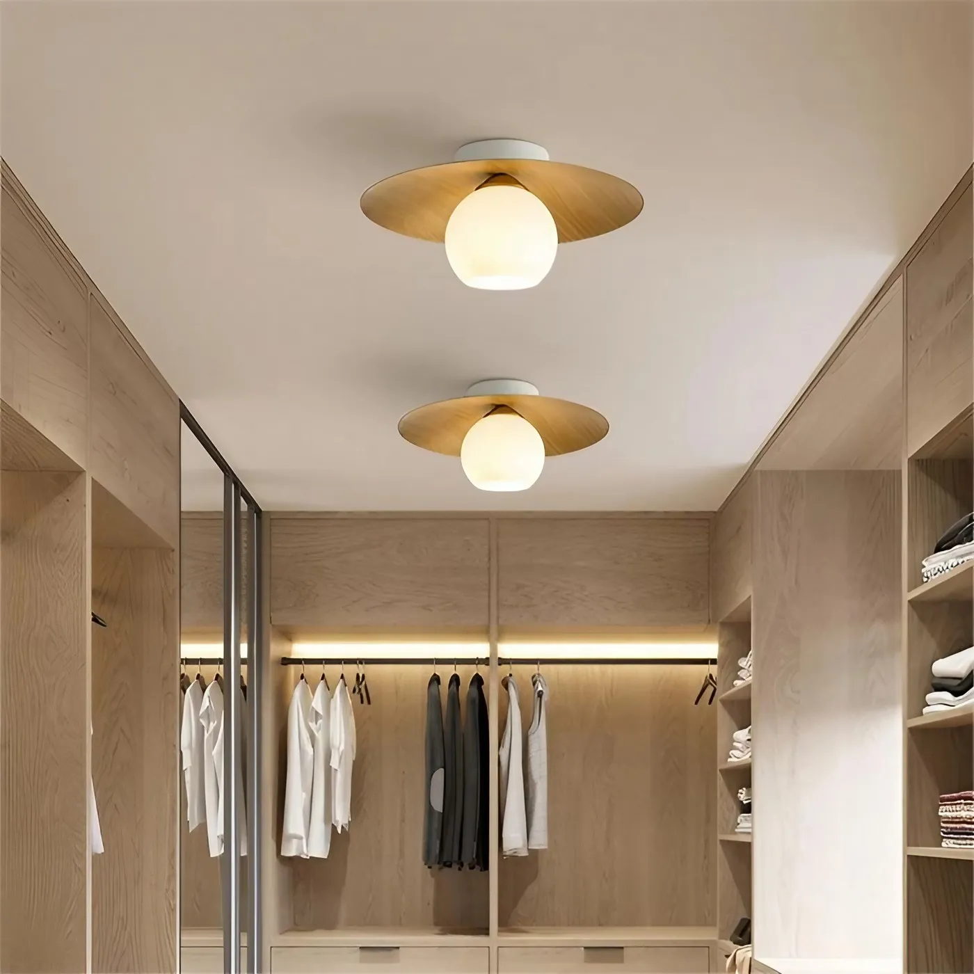 Nordic Ribbed Glass Dome Ceiling Light KL156