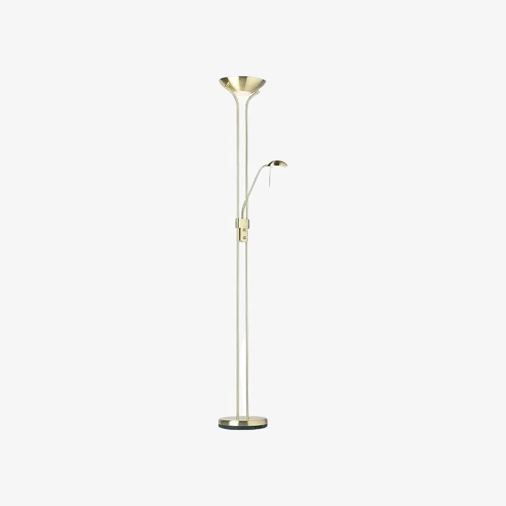 Linexis Art Deco Metal & Opal Glass Floor Lamp - Dual-Light Design for Modern Interiors KL1894