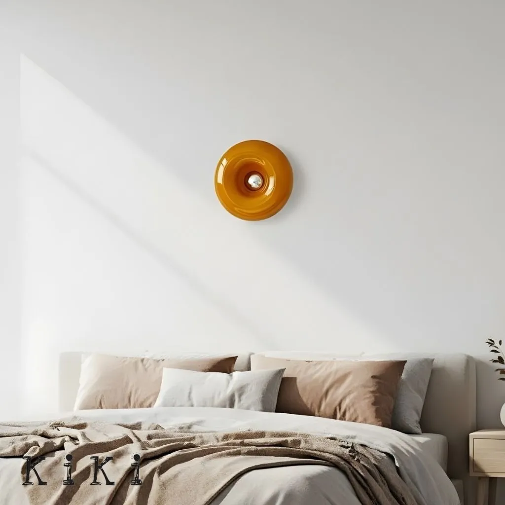 Bauhaus Inspired Round Table Lamp - Donut Glass Wall Light for Home Styling KL25