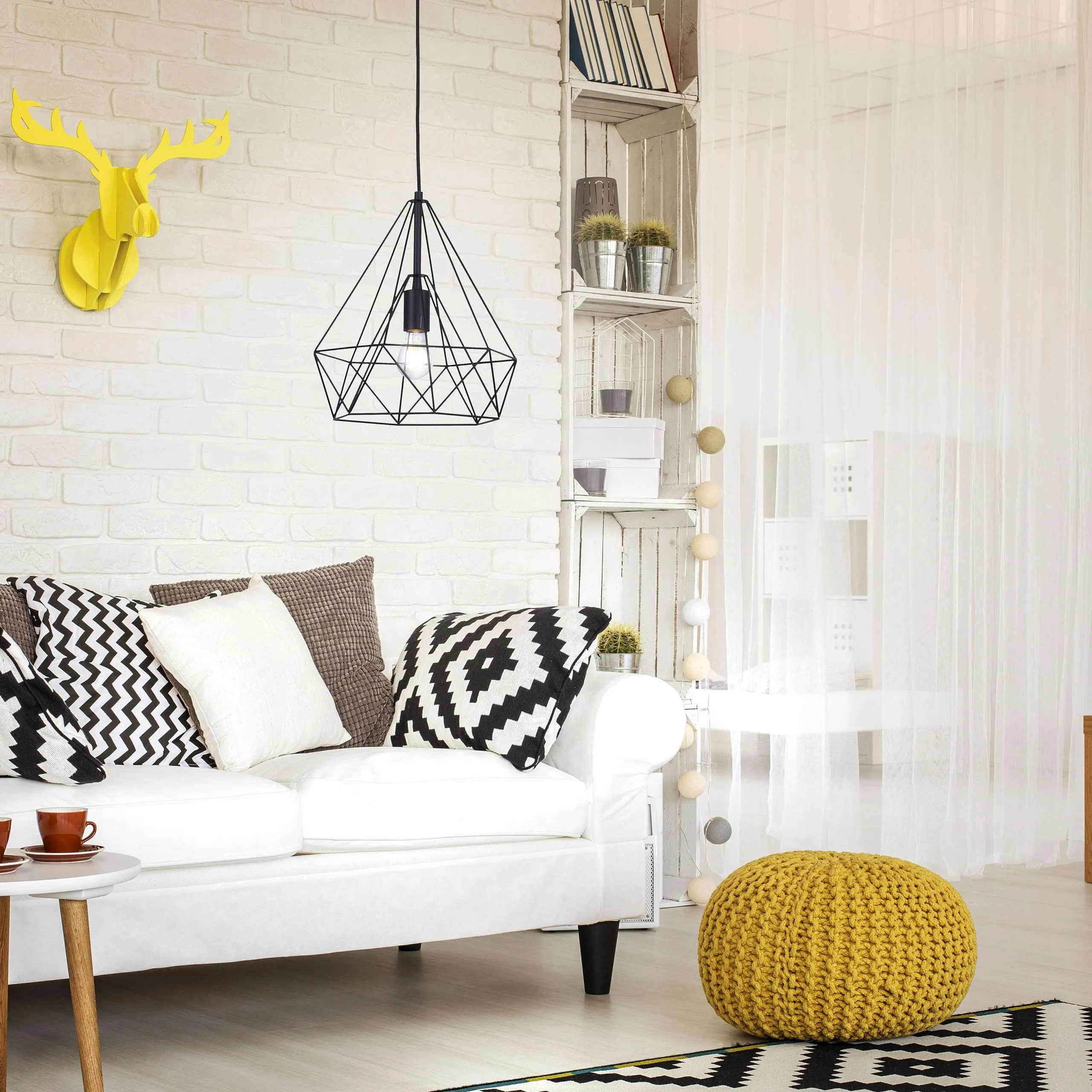 Metal Wire Pendant Lamp KL143