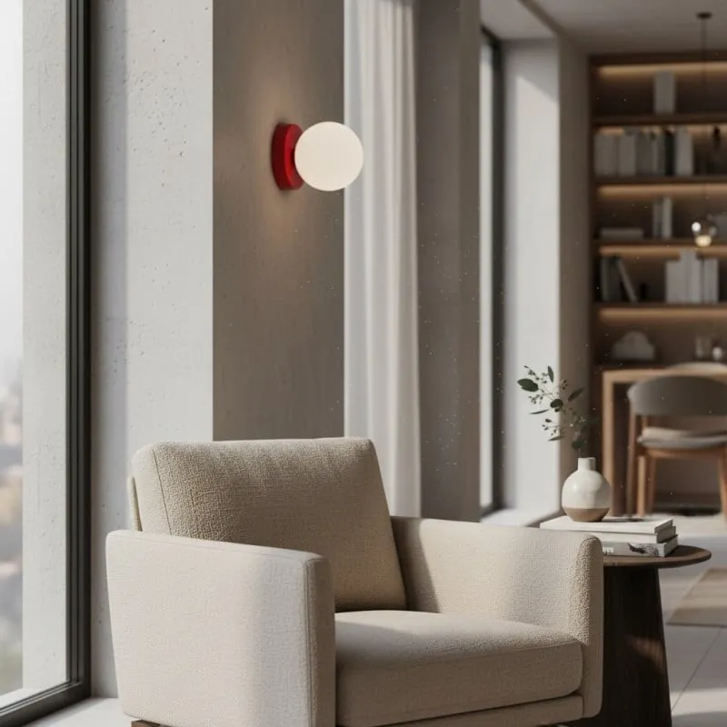 Nuevola Modern Glass Metal Wall Light - Artistic Accent Sconce for Cozy Nooks KL2089