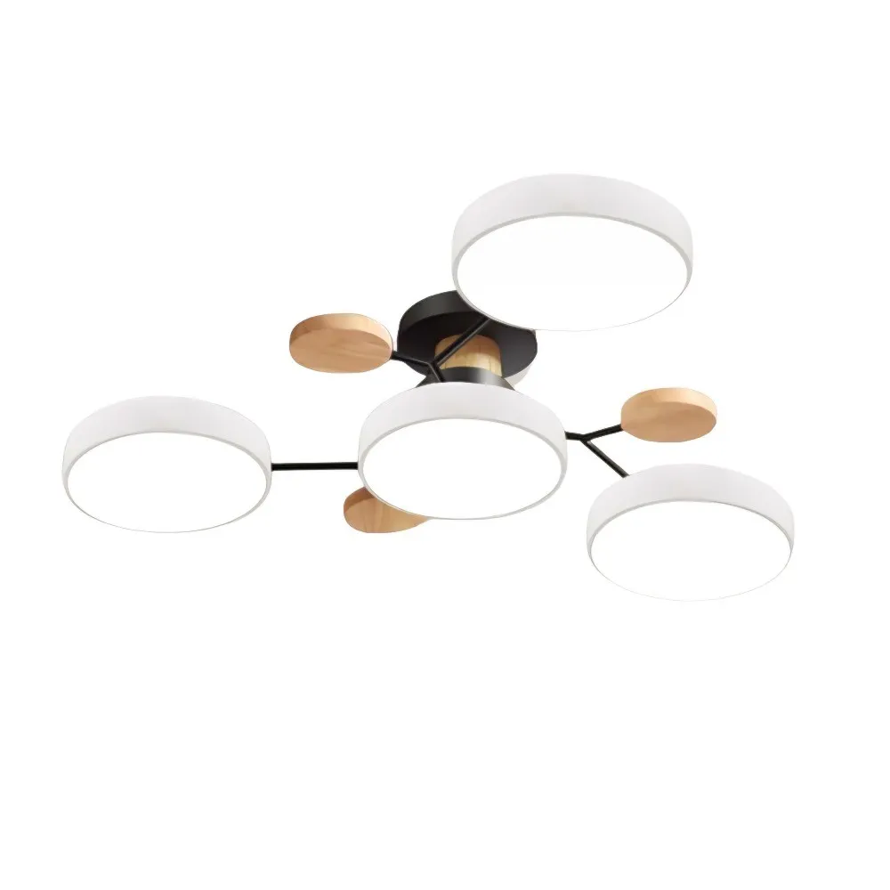 Coloful Branched Round Wooden Ceiling Light KL159