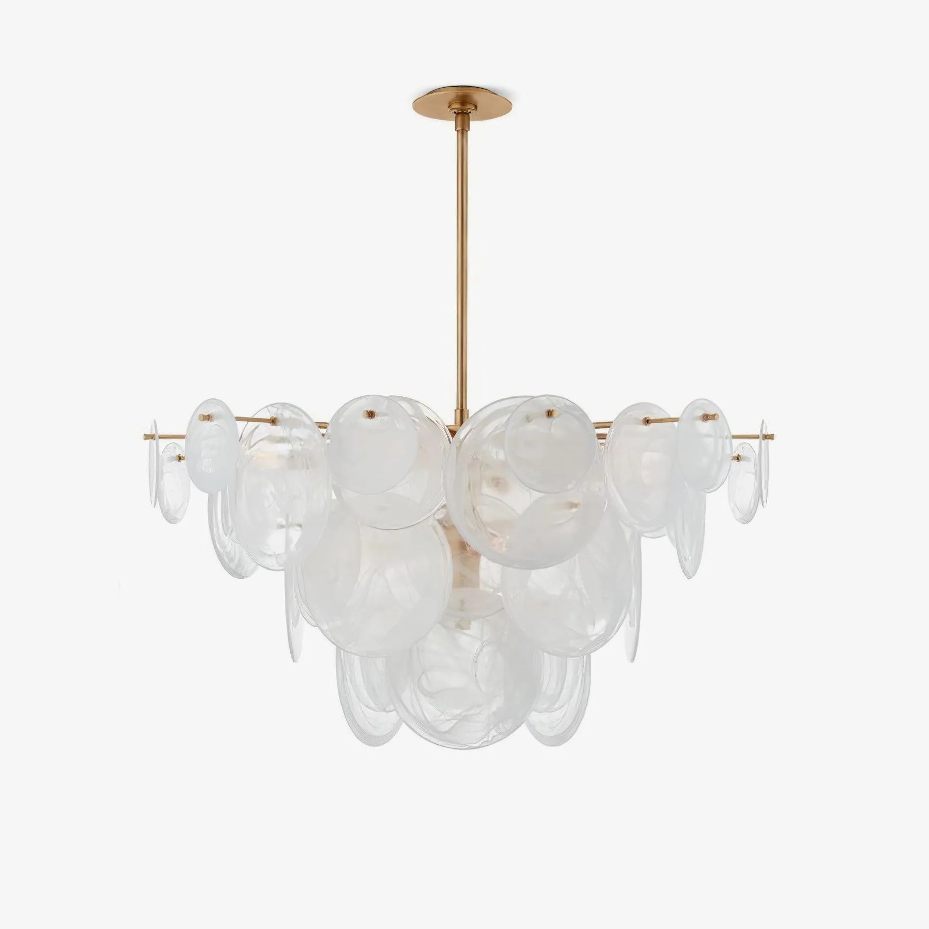Brass Discs Cascading Chandelier KL260