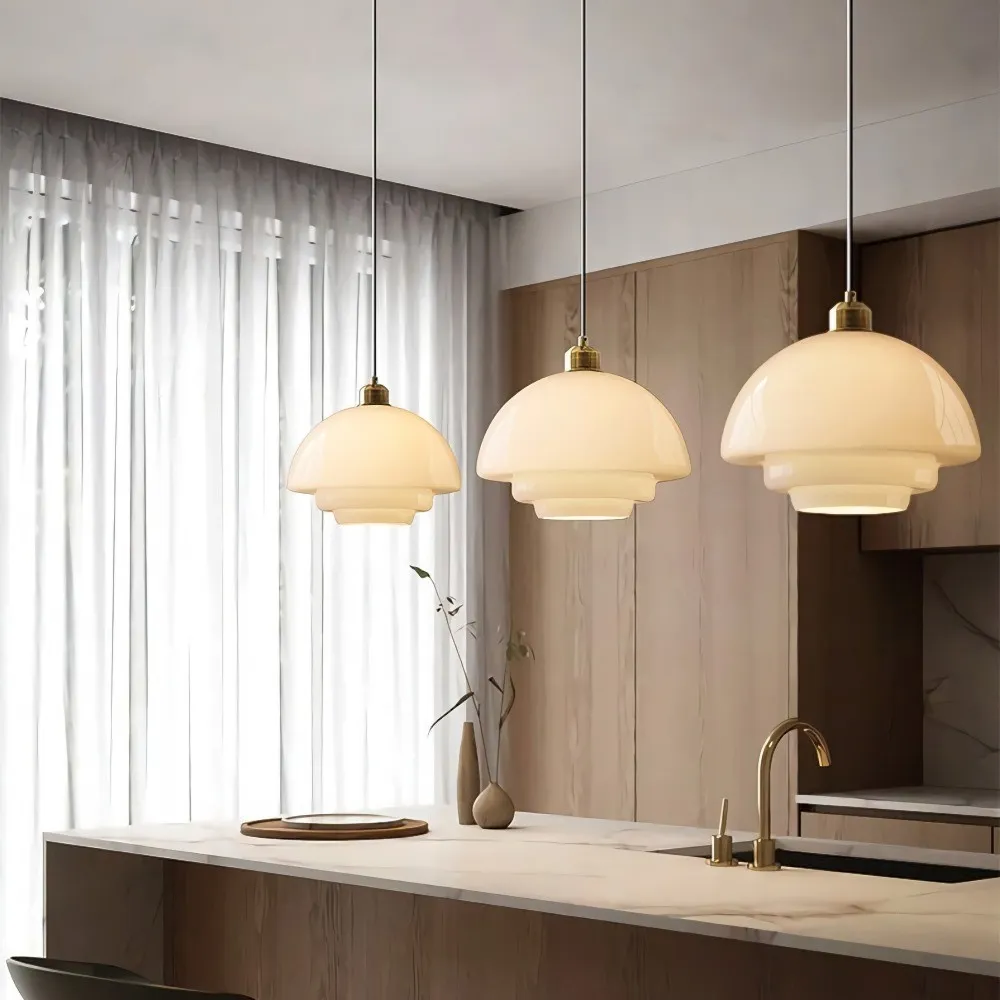 Retro Layer Glass Pendant Light - Hanging Lighting for Home Use KL46