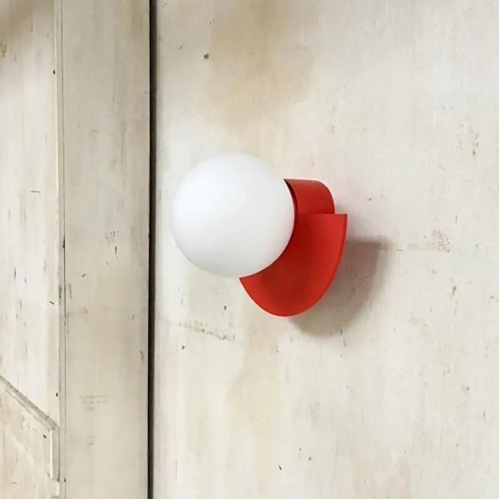 Vibrant Glass Orb Wall Lamp - Nordic Style Accent for Living Room KL150