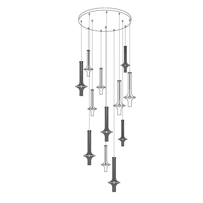 Modern Creative Glass Tube Pendant Lamp KL762