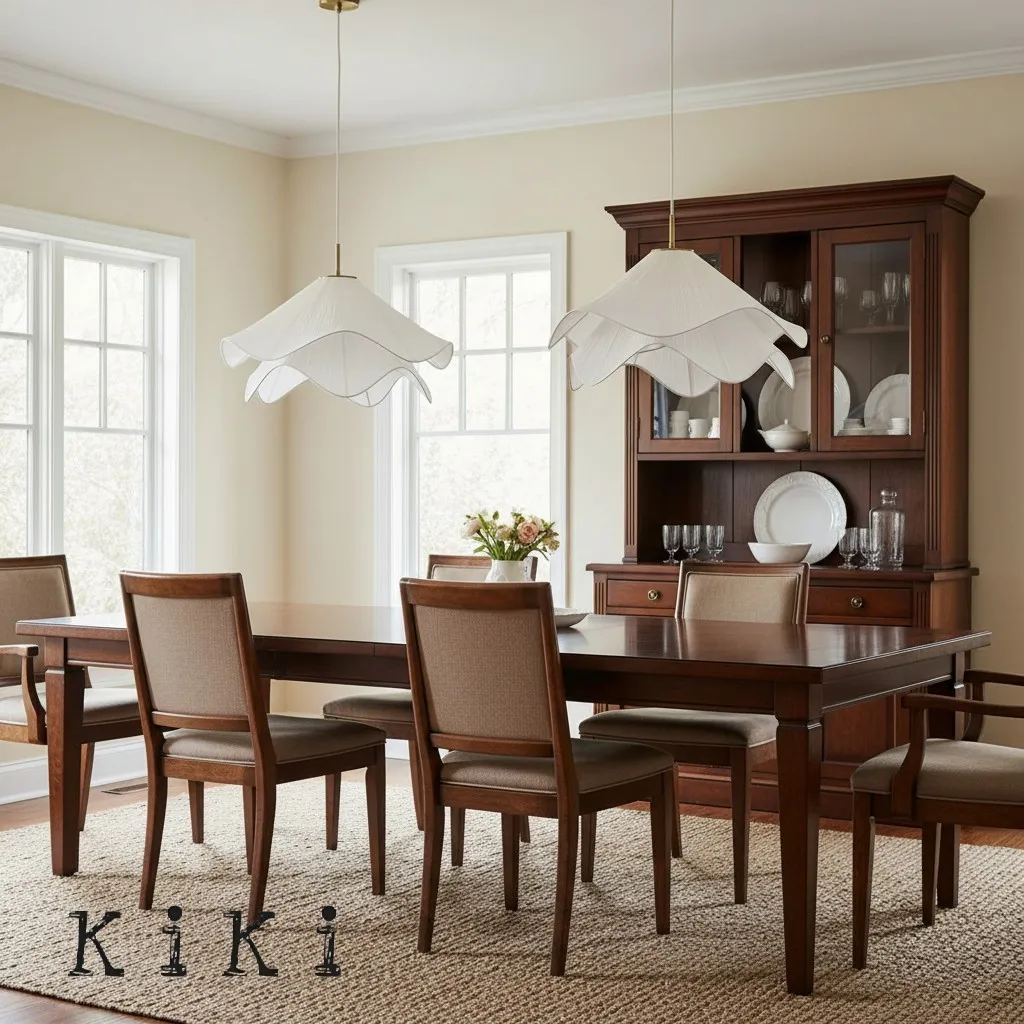 Ethereal Bloom Sculptural Fabric Pendant Light – Modern Floral-Inspired Lighting for Dining & Living Space KL1160
