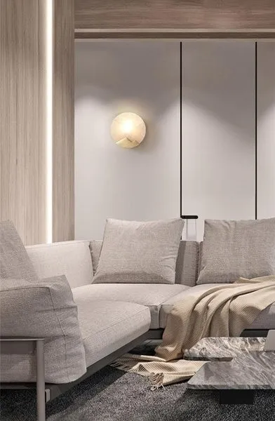 Pure Copper and Marble Wall Lamp