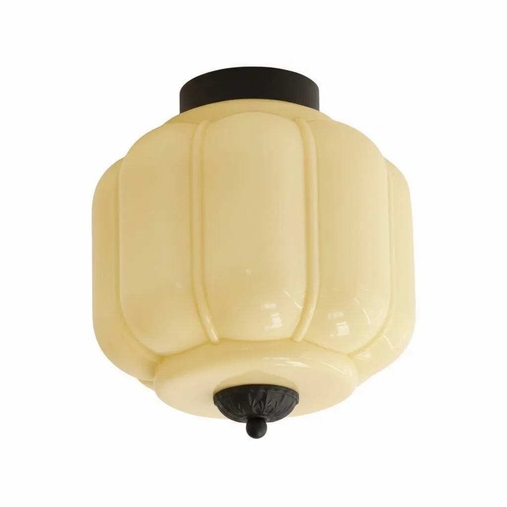 Eloise Pumpkin Inspired Retro Design Glass Ceiling Light - Accent Lighting for Living Room KL1393