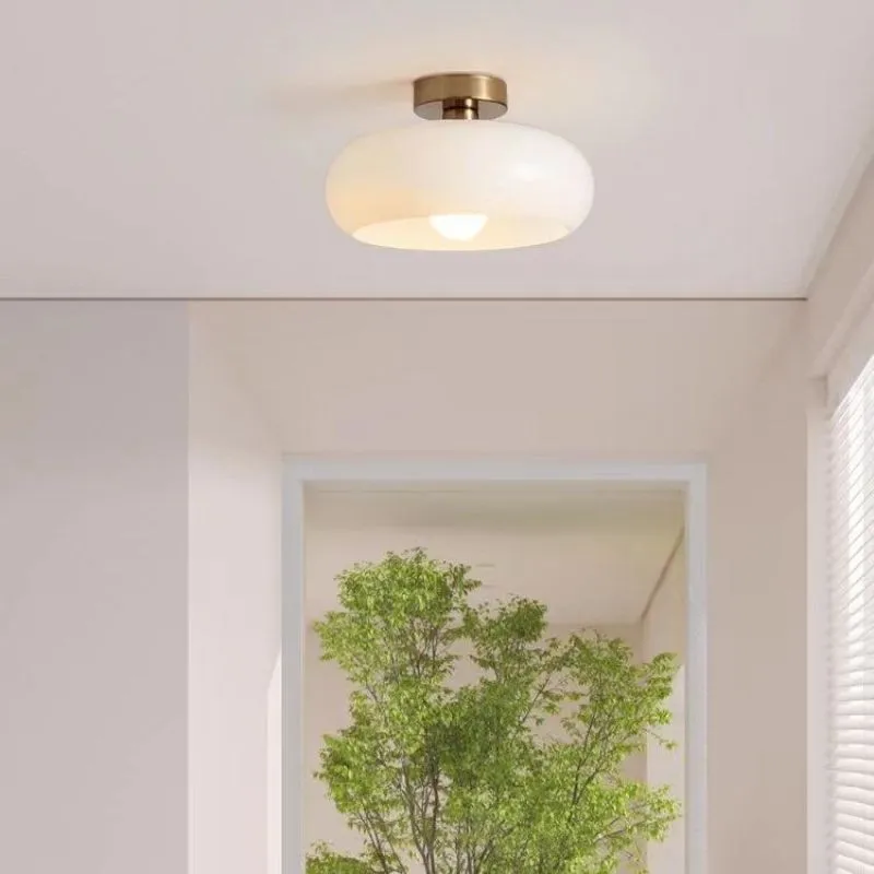 Bauhaus Style Vintage Glass Ceiling Light KL49