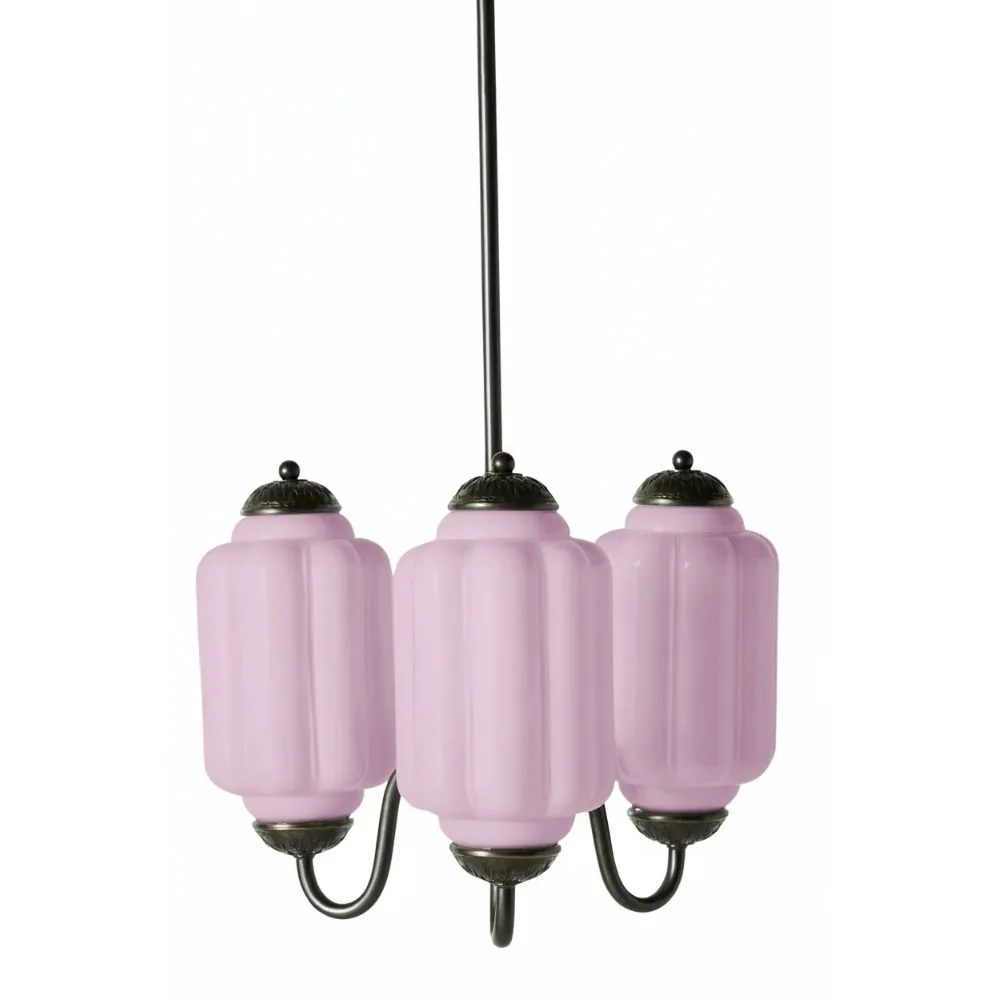 Vintage Eloise Glass 3 Lights Chandelier For Living Room KL928