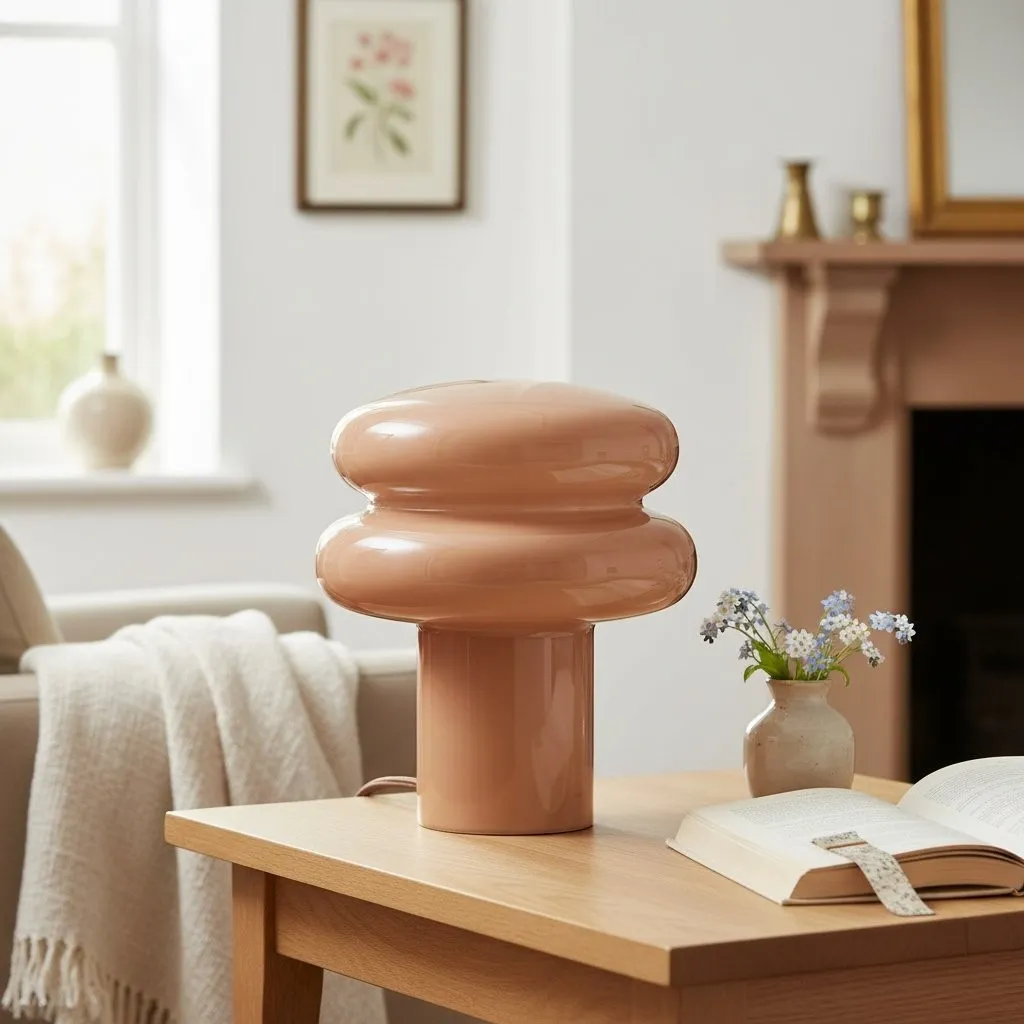 Orra Mushroom Glass Table Lamp - Gentle Colorful Table Light for Relaxing Ambience KL1563