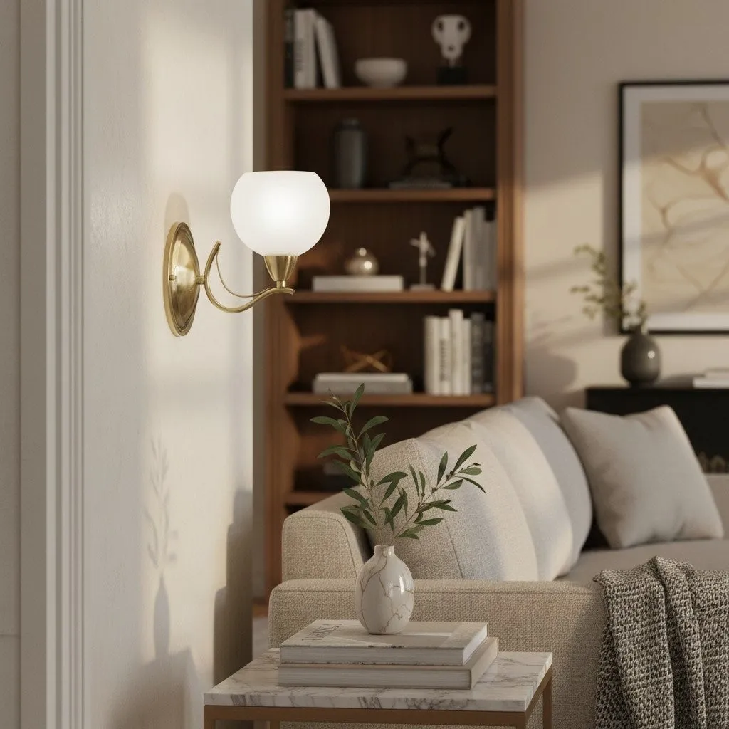 Armicora Modern Curved Wall Light - Elegant Decorative Fixture for Living Rooms & Bedrooms KL1929