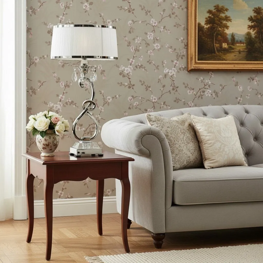 Talonis Decorative Crystal Table Lamp - Curved Metal Style for Home Interiors KL1903