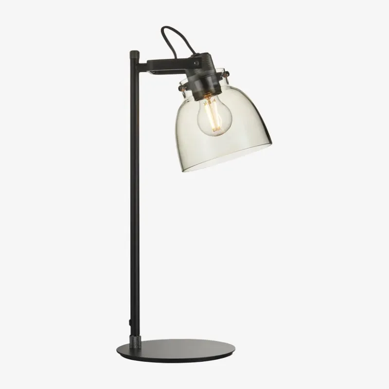 Readium Adjustable Table Lamp - Industrial Metal and Dome Glass for Bedroom and Study KL1822