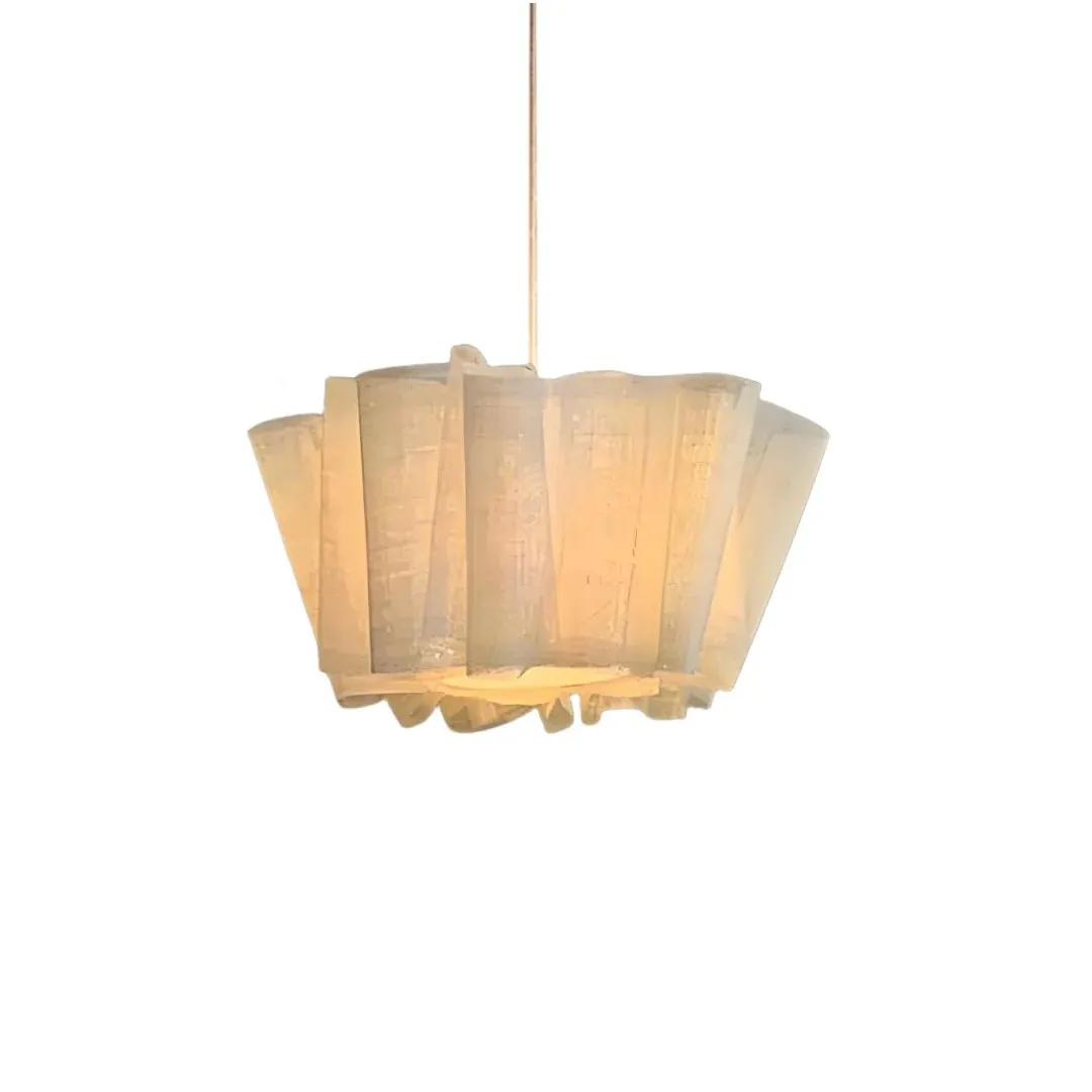 Pleated Linen Fabric Pendant Light – Nordic Layered Fabric Shade Lighting KL1212